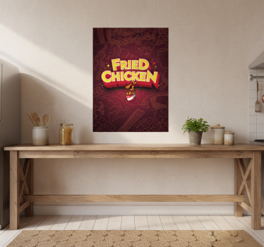 Kitchen poster graffiti taco fried chicken - TenStickers