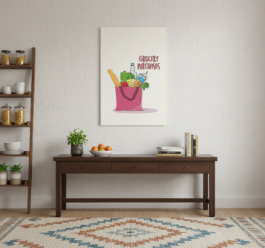 Kitchen poster grocery illustration - TenStickers
