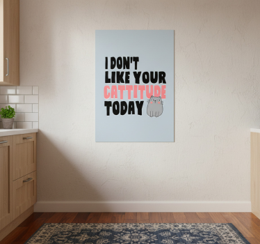 Kitchen poster keep your attitude in check - TenStickers