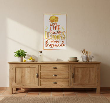 Kitchen poster life is sweet with a twist of lemon - TenStickers
