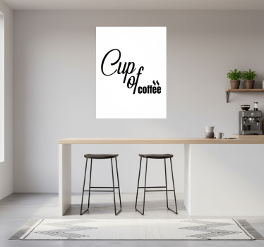 Kitchen poster minimalist coffee cup art 3 - TenStickers