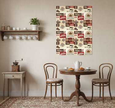 Kitchen poster retro coffee - TenStickers