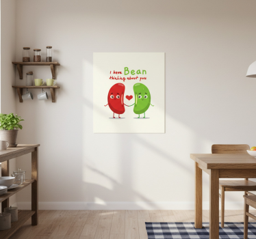 Kitchen poster with a funny quote about beans - TenStickers