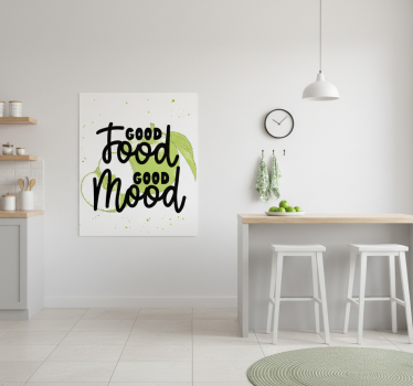 Kitchen poster with a funny quote about green fruits - TenStickers