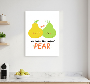 Kitchen poster with a funny quote about pears - TenStickers