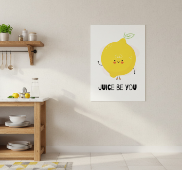 Kitchen poster with funny quote and yellow lemon - TenStickers