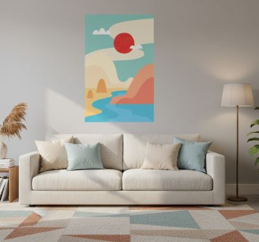Landscape poster abstract nature scene - TenStickers