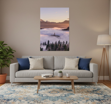 Landscape poster enchanting mountain castle - TenStickers