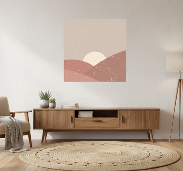 Landscape poster serene desert sunset - TenStickers