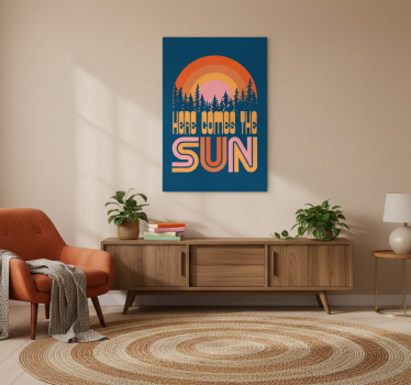 Landscape poster vintage sun - TenStickers