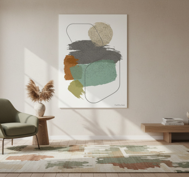 Living room poster color splashes - TenStickers