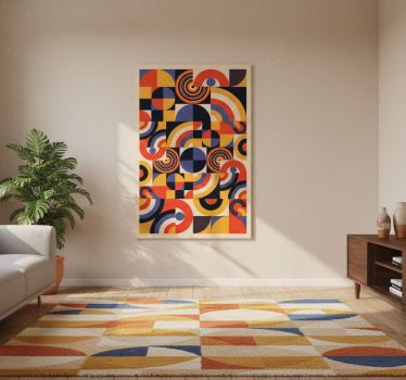 Living room poster colorful bauhaus circles - TenStickers