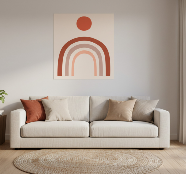 Living room poster colorful rainbow art - TenStickers