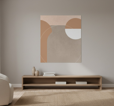 Living room poster in irregular geometric style - TenStickers