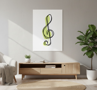 Living room poster minimalist music note design - TenStickers