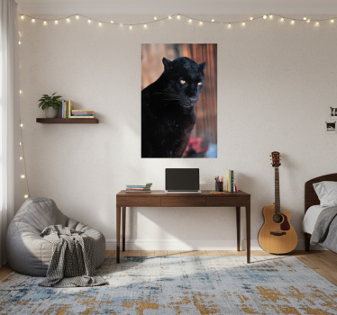 Living room poster of a stalking leopard - TenStickers