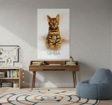 Living room poster pet portrait art print - TenStickers