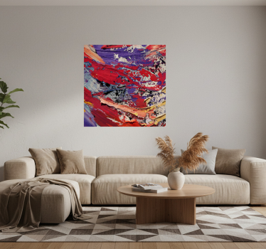 Living room poster splash of color painting - TenStickers