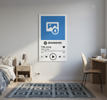Living room poster spotify canvas white background - TenStickers