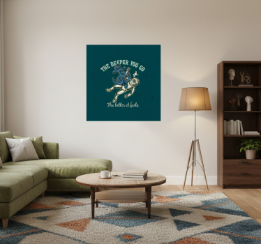 Living room poster the deeper you go - TenStickers