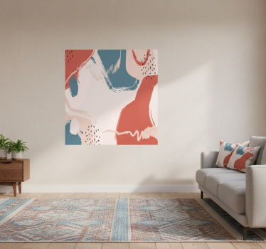 Living room poster with abstract art shapes - TenStickers