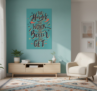 Living room poster work hard dream big - TenStickers