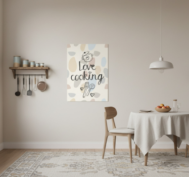 Love cooking kitchen poster - TenStickers
