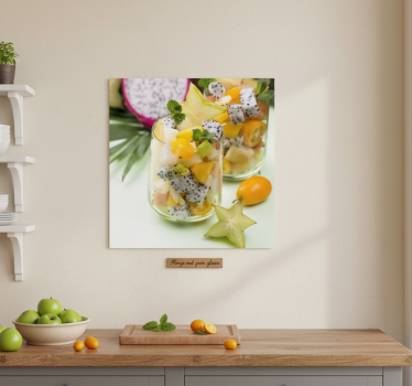 Mango and green glasses kitchen poster - TenStickers