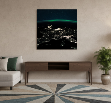 Map poster aerial night view - TenStickers