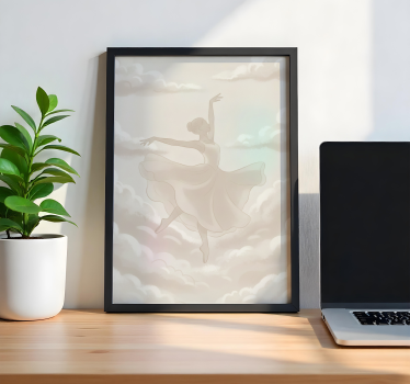 Minimalist poster of a cloud dancer - TenStickers