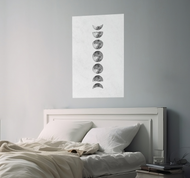 Moon phases aesthetic poster - TenStickers