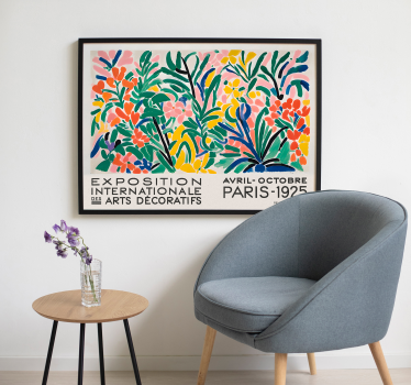 Naturalist flower design wall art poster - TenStickers