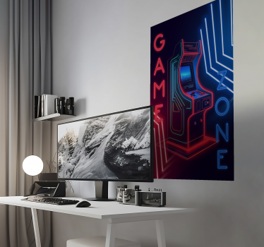 Neon game zone poster for teenager - TenStickers