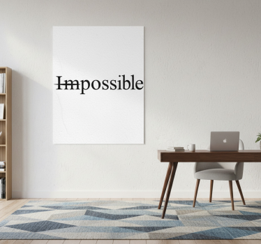 Nothing is impossible office poster - TenStickers