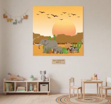 Nursery poster african animals in the wild prints - TenStickers