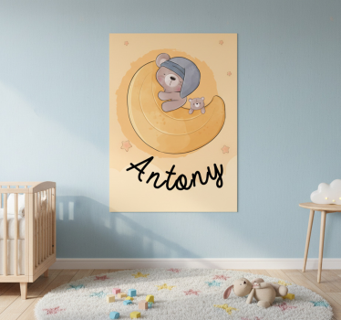 Nursery poster teddy bear with stars design - TenStickers