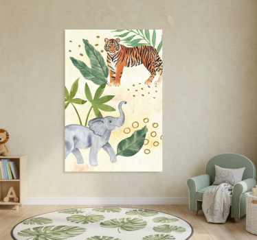 Nursery poster watercolor safari animals - TenStickers