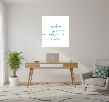 Office poster create your own waves - TenStickers
