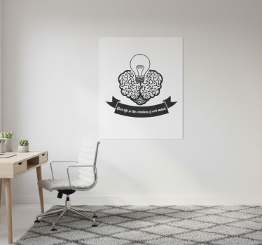Office poster creation of our mind brain - TenStickers