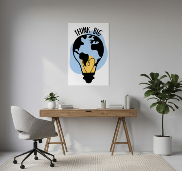 Office poster of a light bulb shaped world - TenStickers