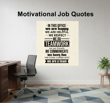 Office poster of inspirational work quotes - TenStickers