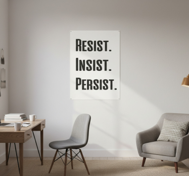 Office poster resist, insist, persist - TenStickers