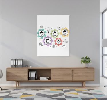 Office poster teamwork catalyst - TenStickers