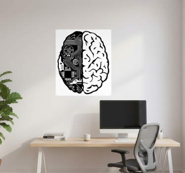 Office poster technical brain - TenStickers