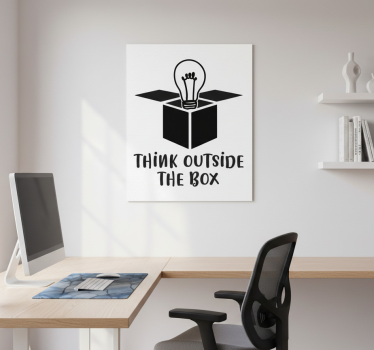 Office poster think outside the box - TenStickers