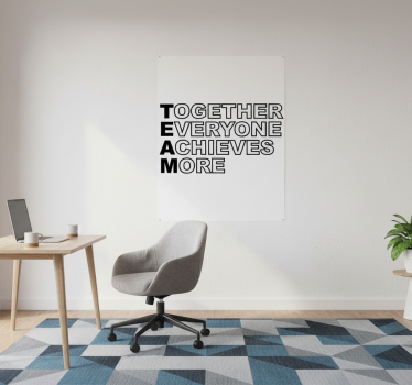 Office poster together everyone achieves more - TenStickers