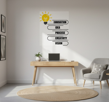 Office poster values of light bulb - TenStickers