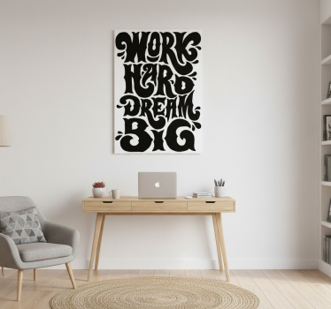 Office poster work hard dream big - TenStickers