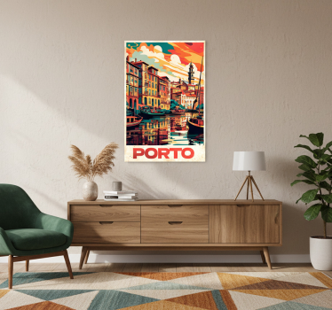 Oporto vintage city poster - TenStickers