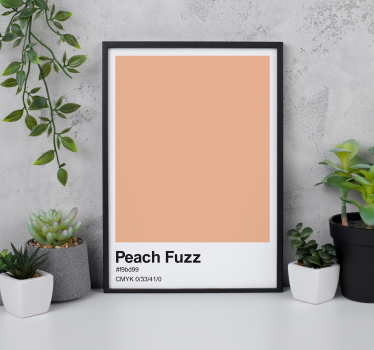 Peach fuzz monocolor design wall poster - TenStickers